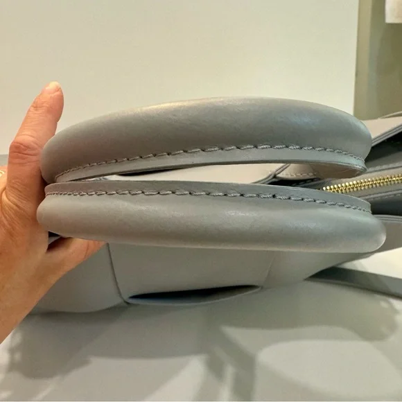 Stella Bianca Blue Gray Genuine leather woven bag | Satchel style | Crossbody - Picture 13 of 16